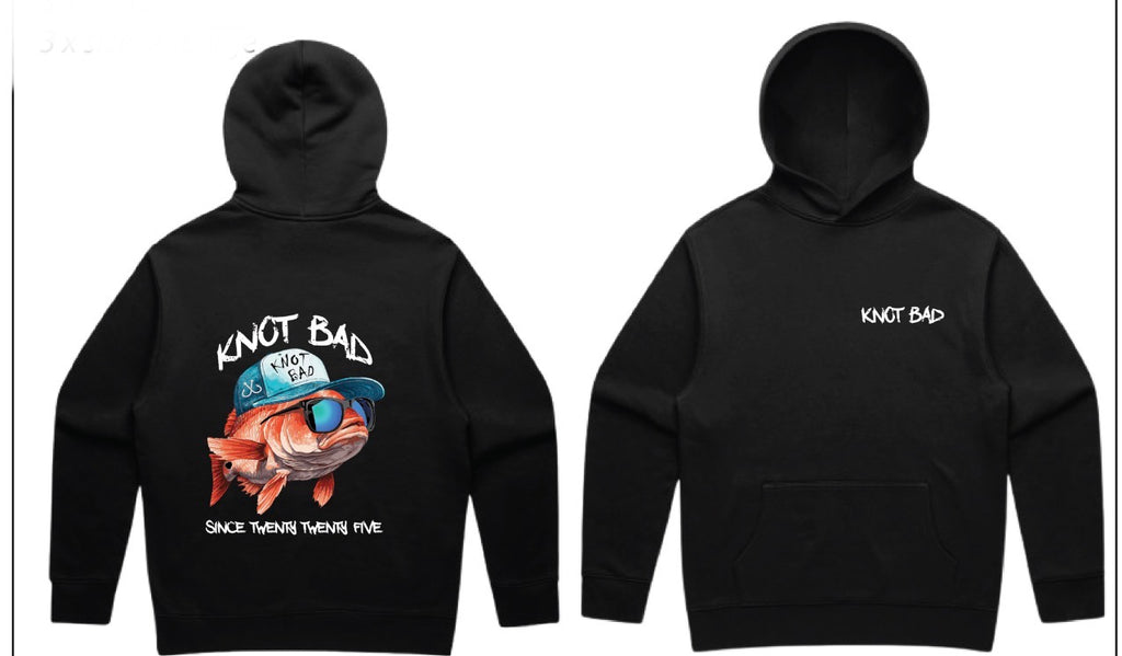 Kids Relax Hoodie BLACK (Fish Design)